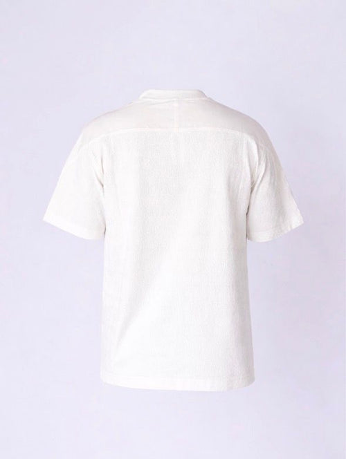 Remera unisex textura suave — Blanco crema